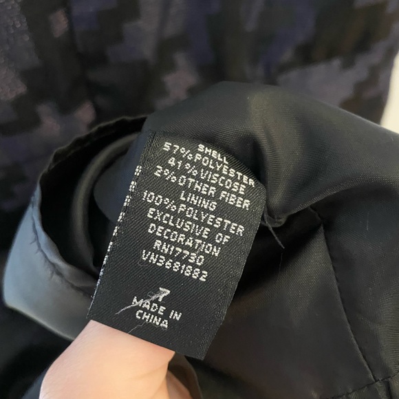 Anna Sui Black/Purple Dress Size 7 - Picture 8 of 8